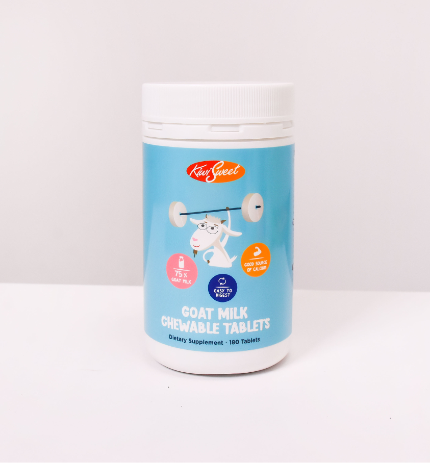 KiwiSweet goat milk chewable tablets for daily nutrition and digestion