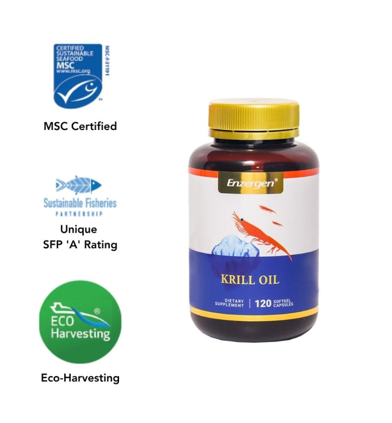 Krill Oil omega 3 supplement for heart, brain and joint health