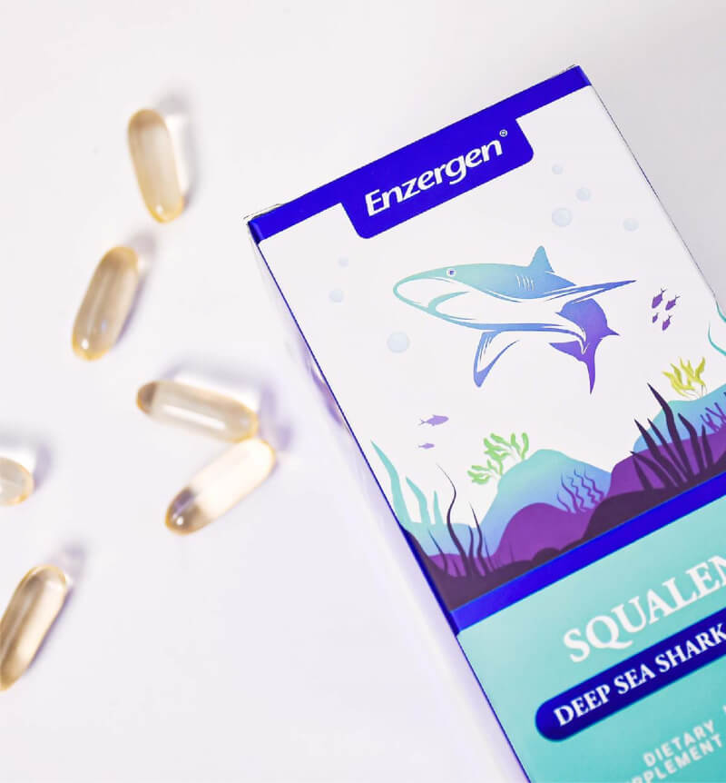 Squalene deep sea shark liver oil for immune and skin health